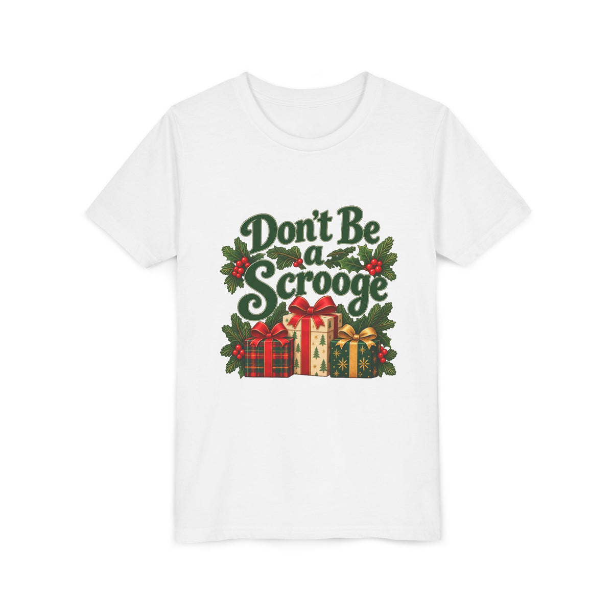 Don't Be a Scrooge - Youth Short Sleeve Tee- Light Colors