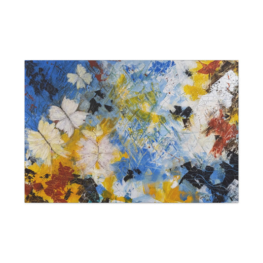 Flight Through Chaos - Abstract Canvas Wall Art (Full Bleed)