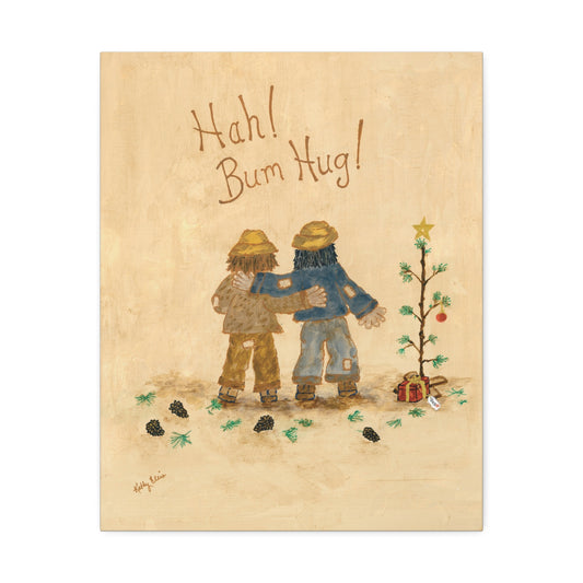 Hah! Bum Hug! – 16×20 Christmas Canvas Print