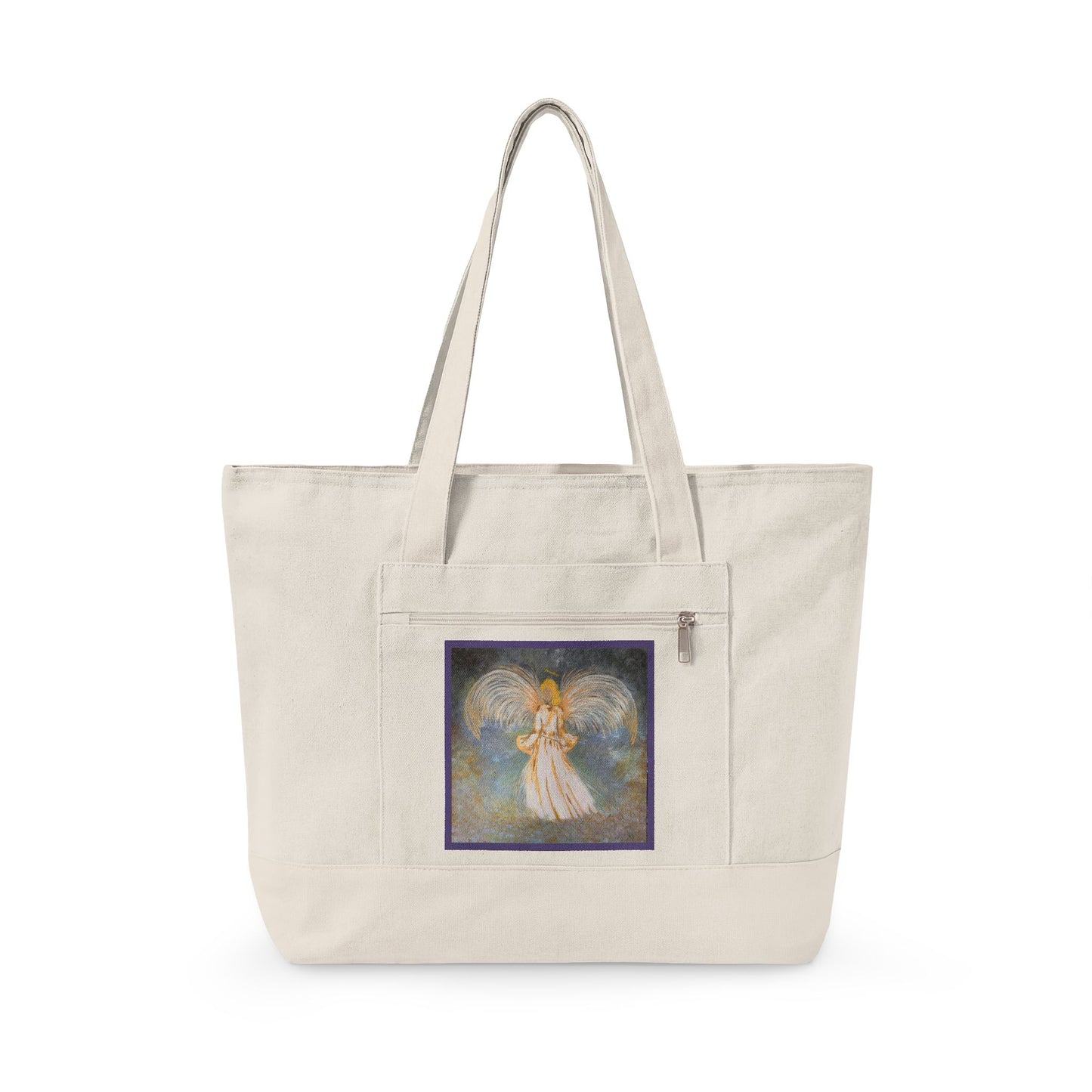 Zippered Canvas Tote