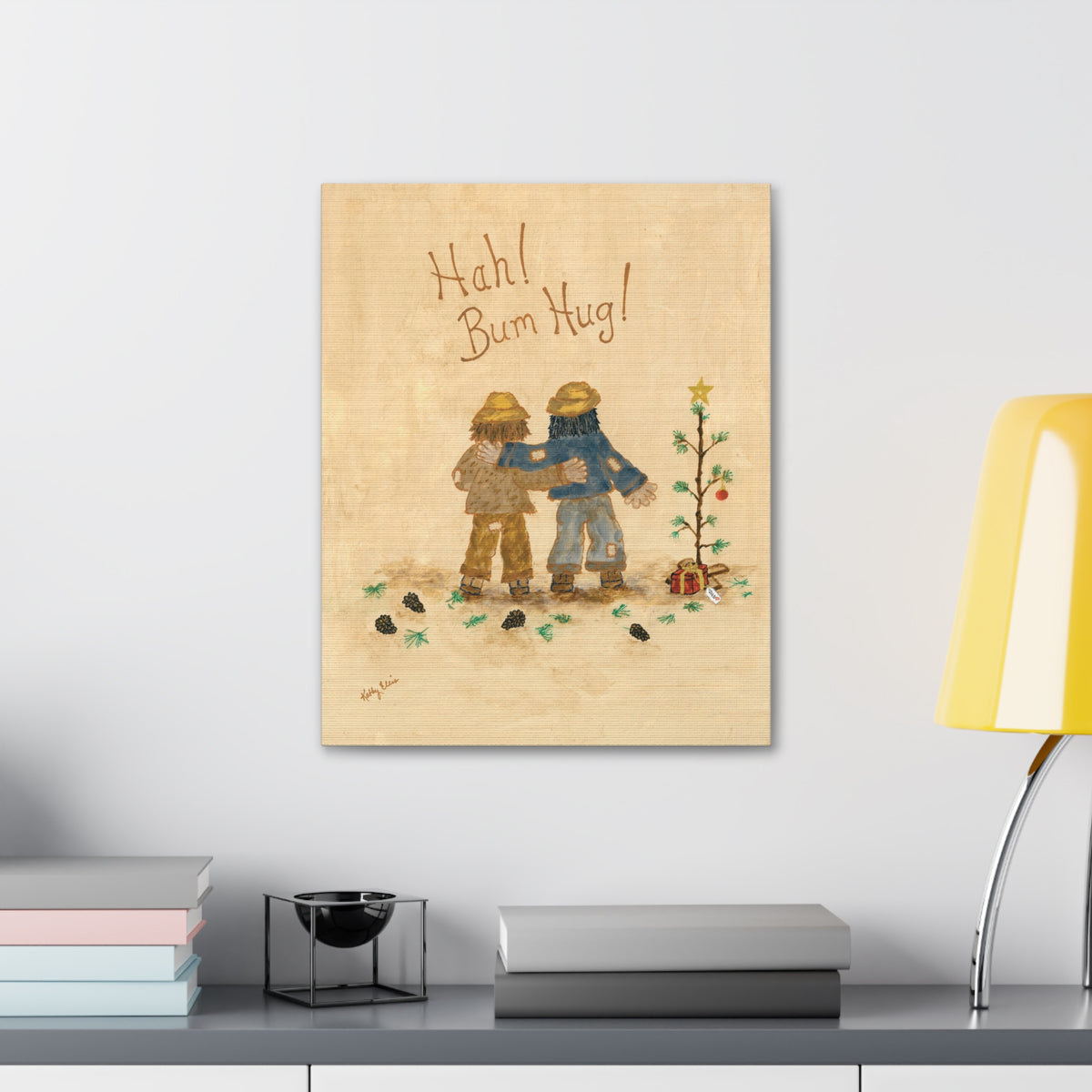 Hah! Bum Hug! – 16×20 Christmas Canvas Print