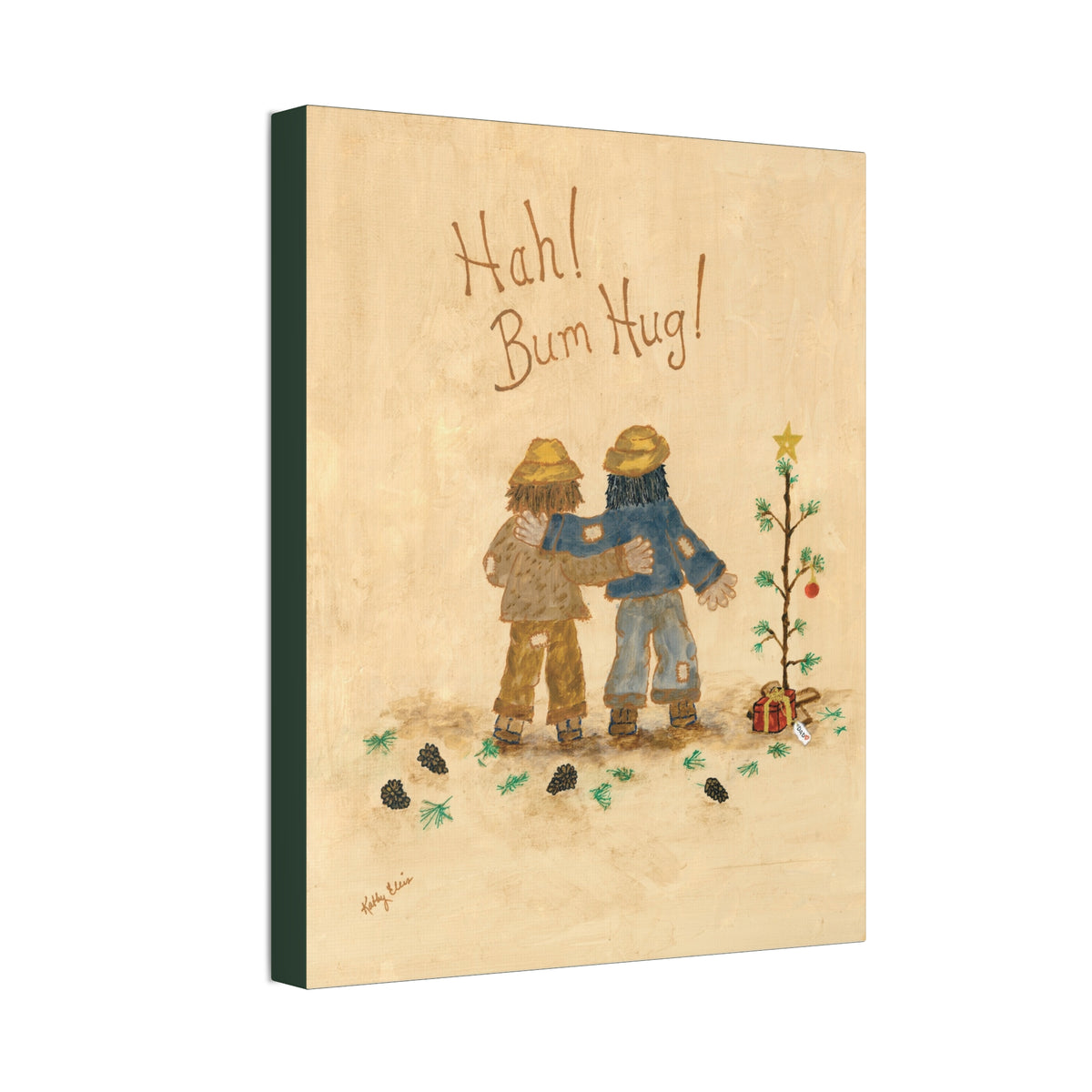 Hah! Bum Hug! – Square Christmas Canvas Print