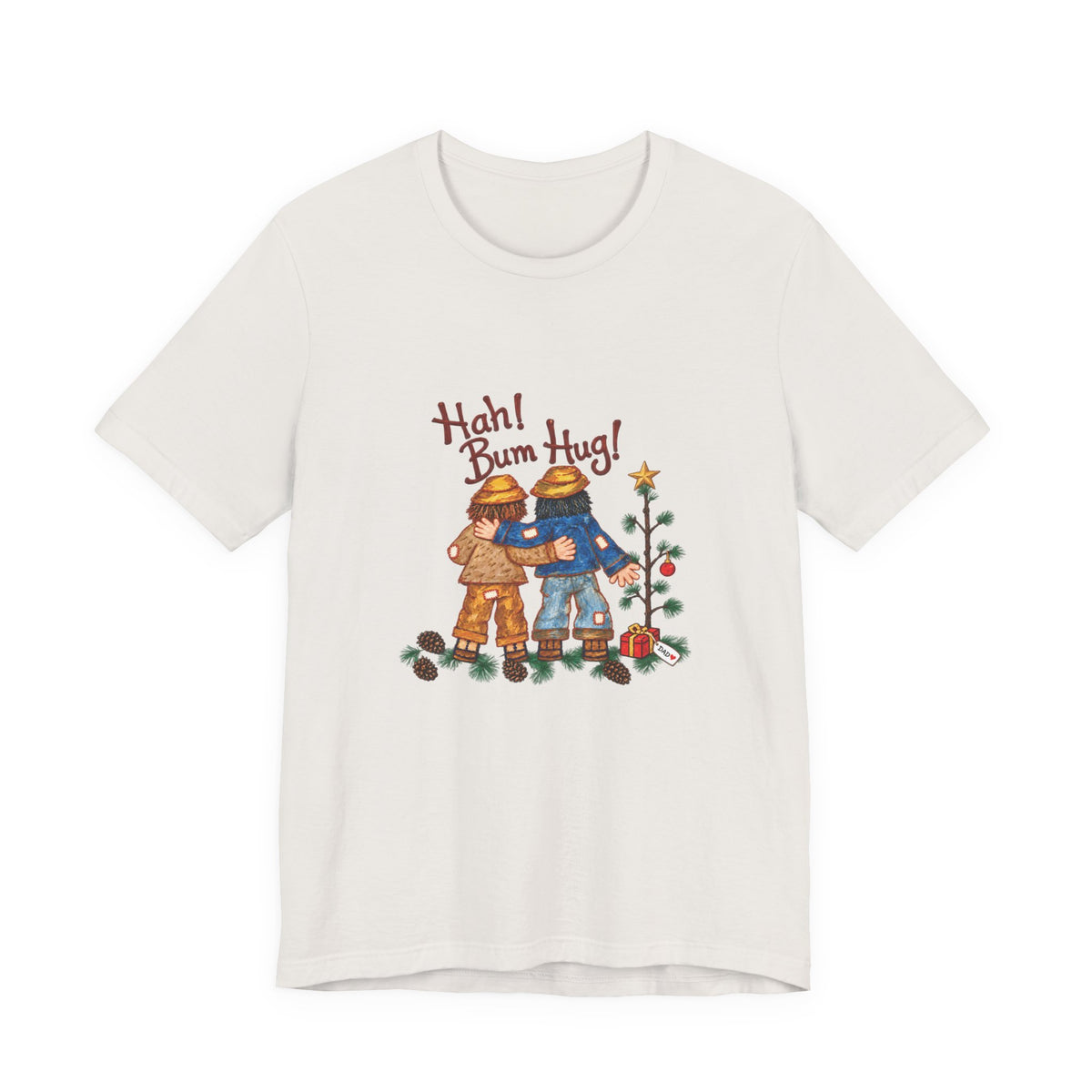 Hah! Bum Hug! Christmas Art T-Shirt | Ellis Art Studio