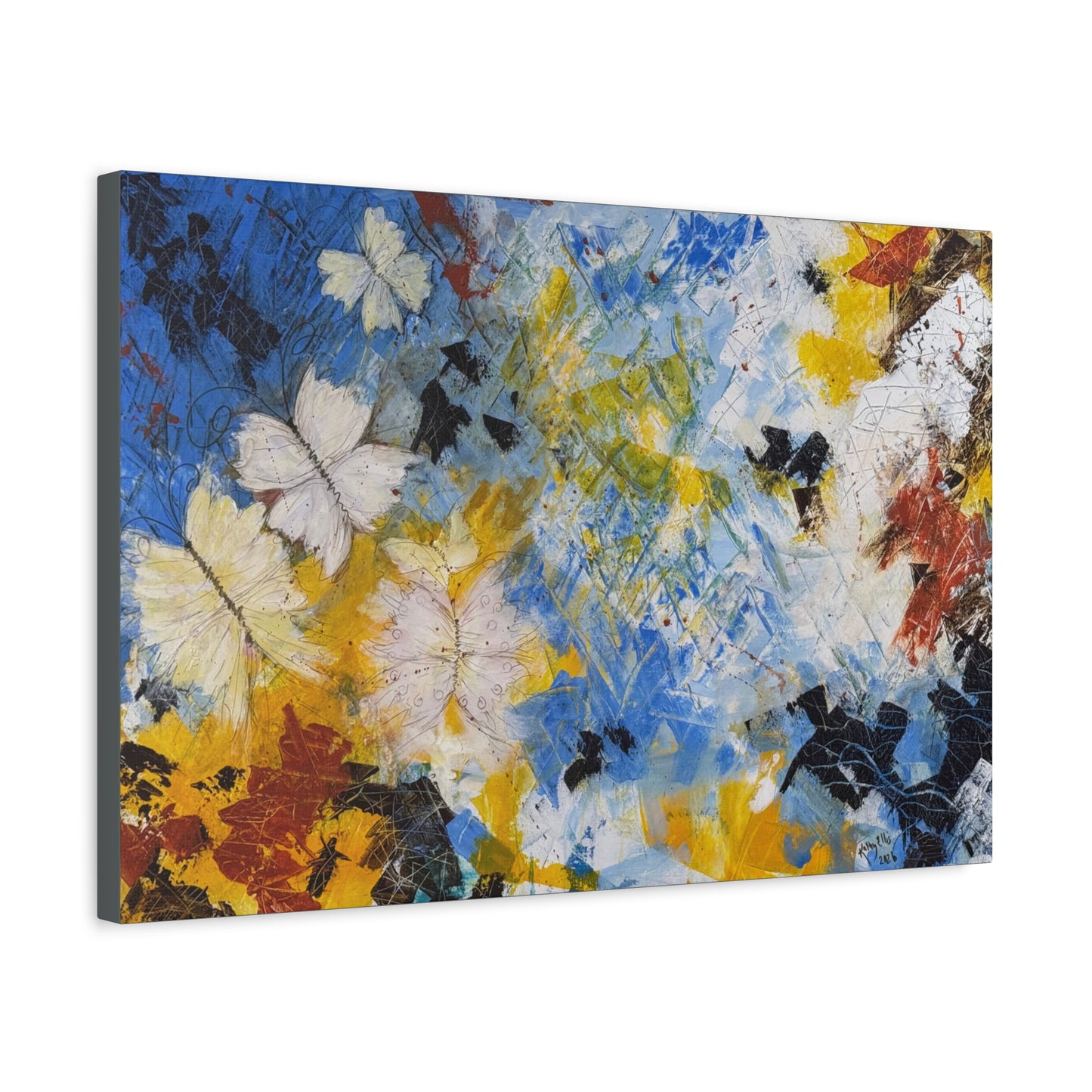 Flight Through Chaos - Abstract Canvas Wall Art (Full Bleed)