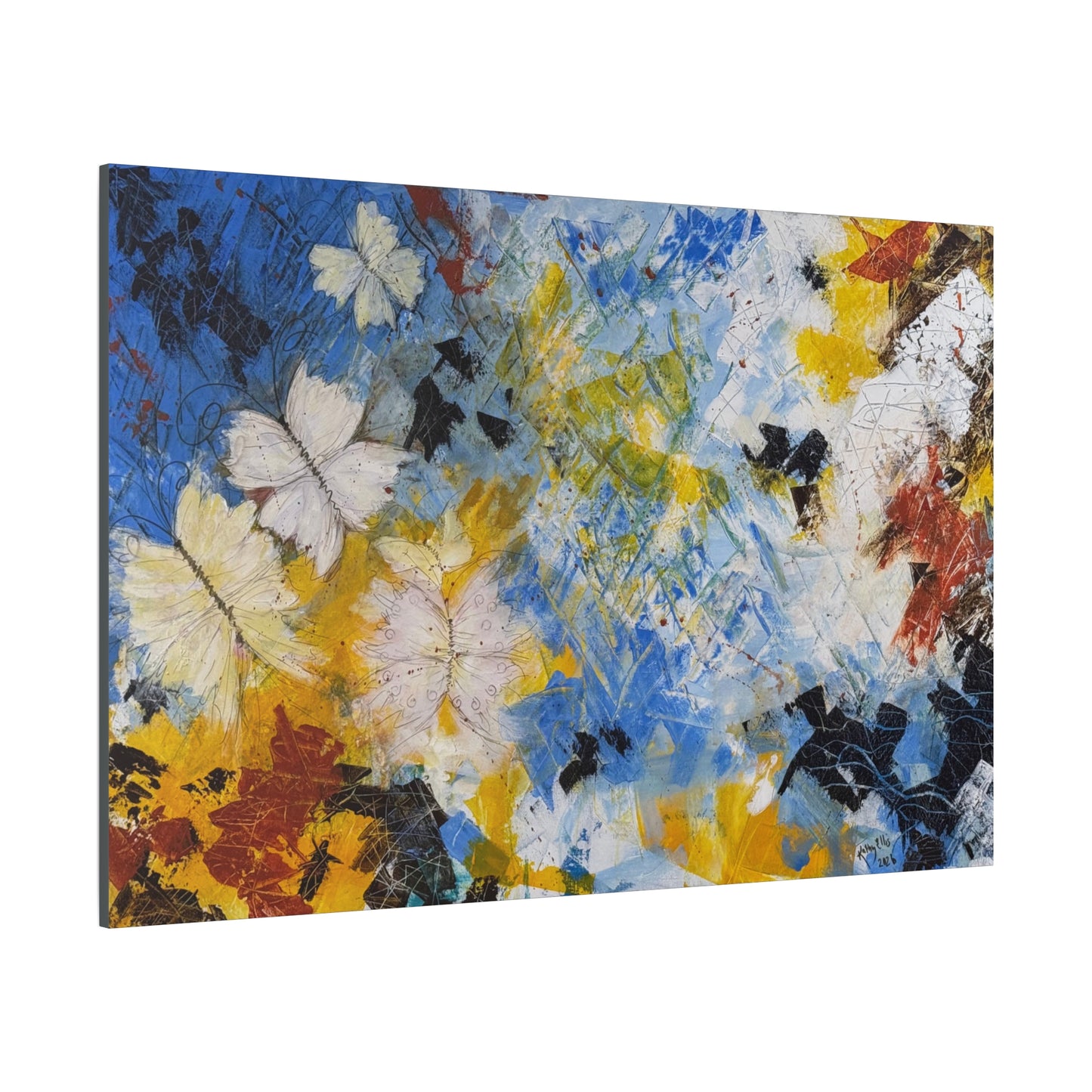 Flight Through Chaos - Abstract Canvas Wall Art (Full Bleed)