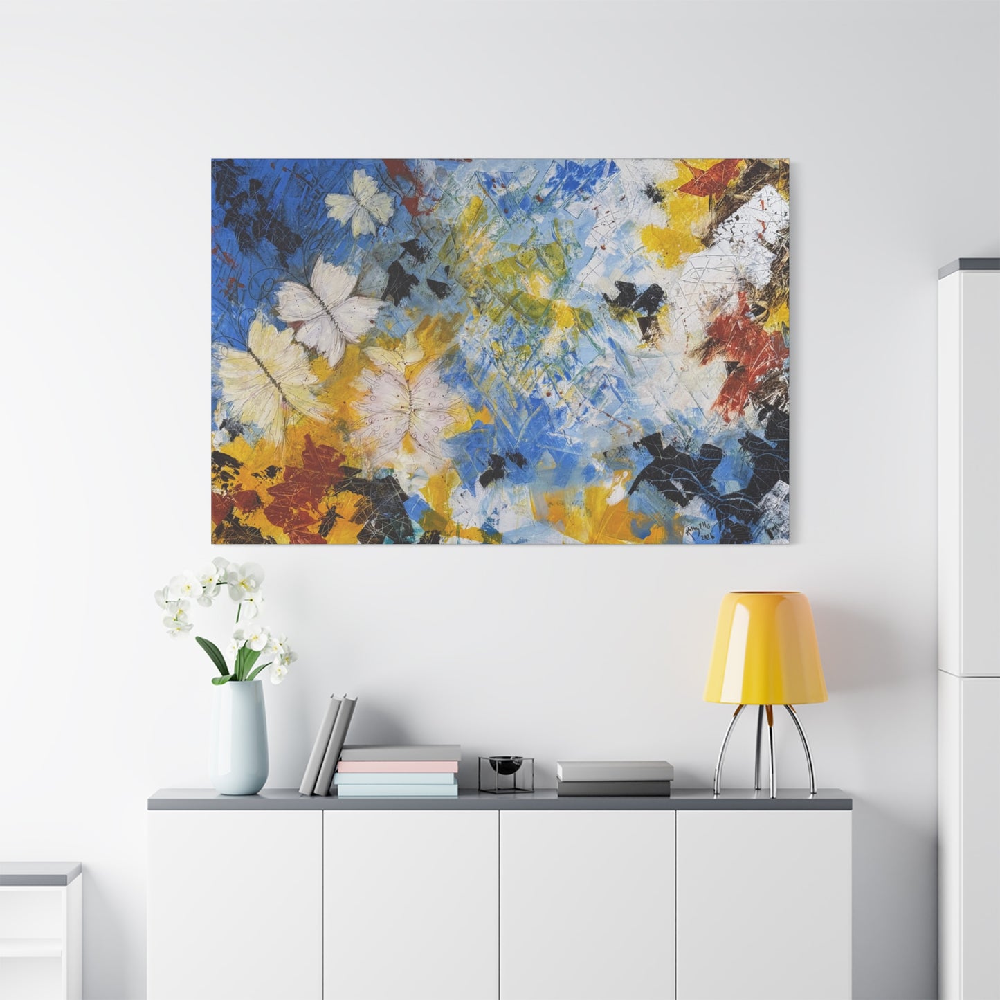 Flight Through Chaos - Abstract Canvas Wall Art (Full Bleed)