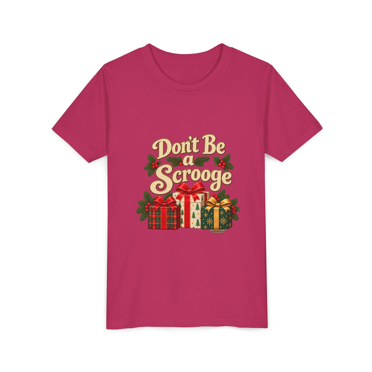 Don't Be A Scrooge - Youth Short Sleeve Tee - Dark Colors