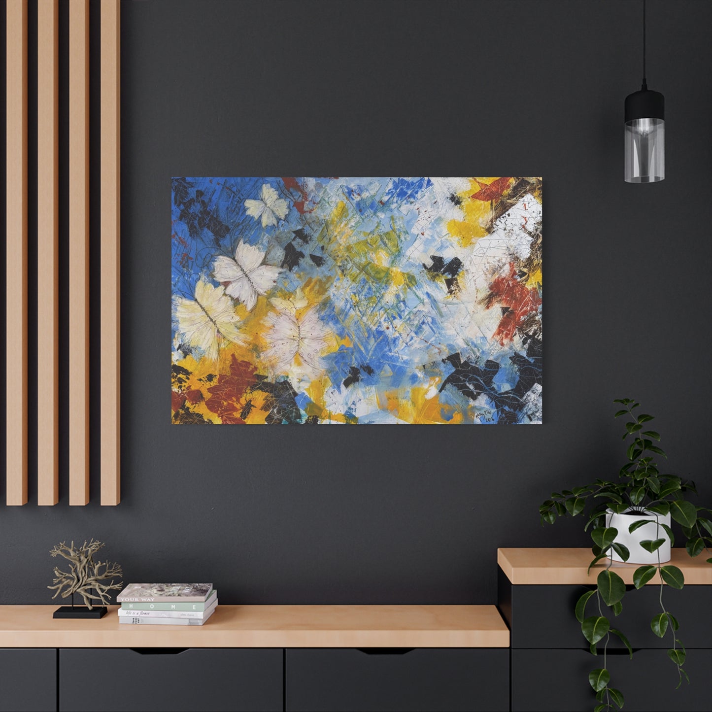 Flight Through Chaos - Abstract Canvas Wall Art (Full Bleed)
