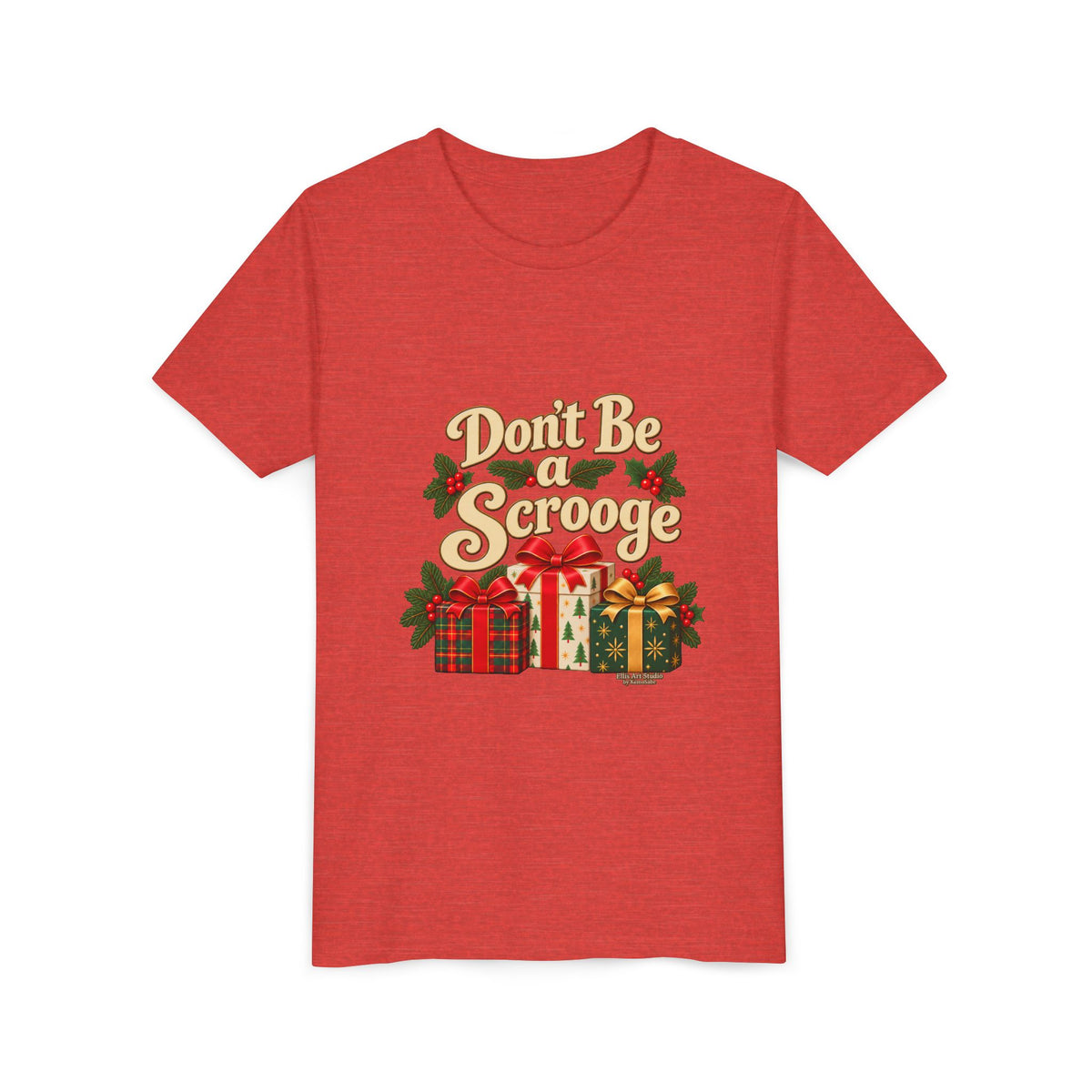 Don't Be A Scrooge - Youth Short Sleeve Tee - Dark Colors