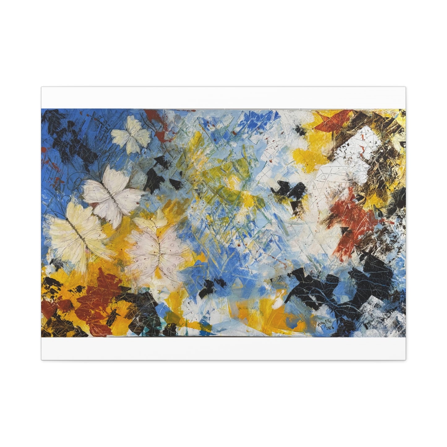 Flight Through Chaos - Abstract Canvas Wall Art (Gallery Style)