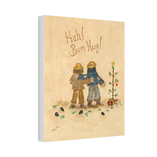 Hah! Bum Hug! – 16×20 Christmas Canvas Print