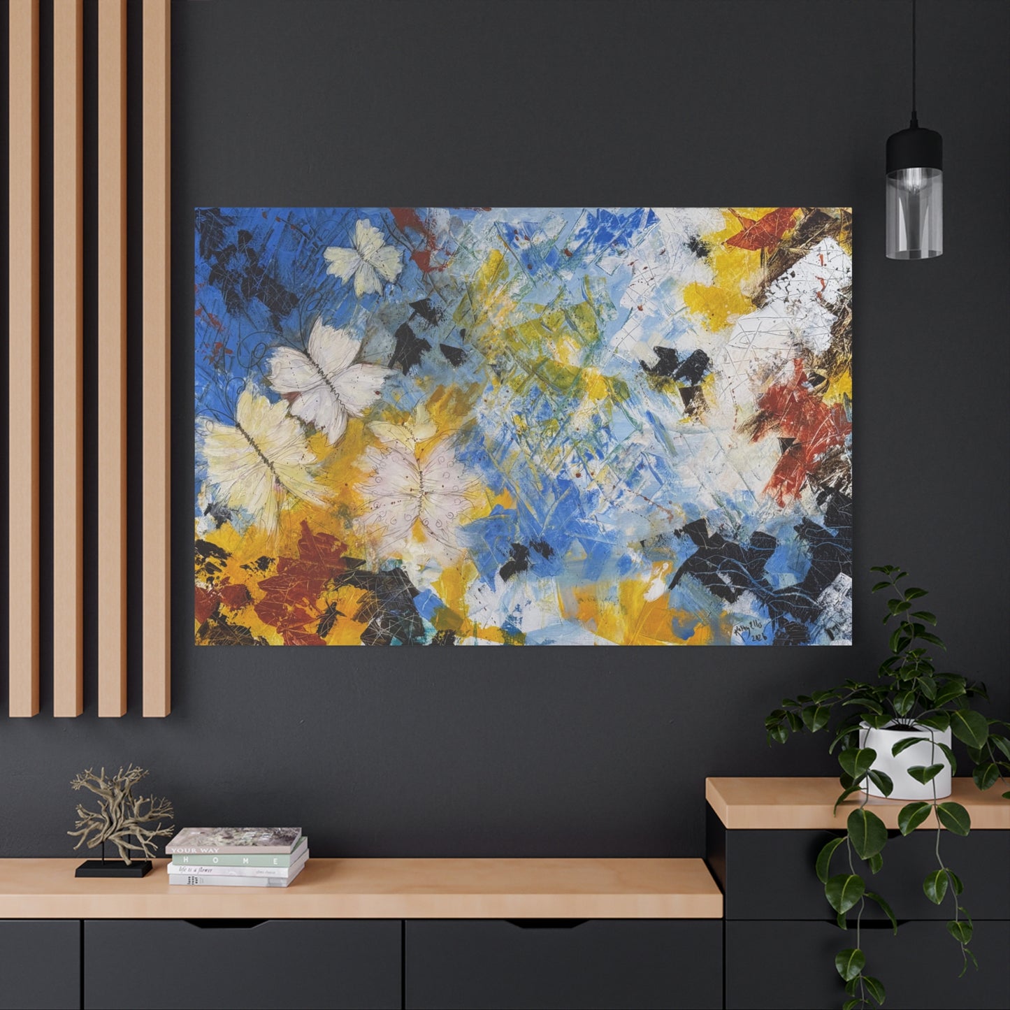 Flight Through Chaos - Abstract Canvas Wall Art (Full Bleed)