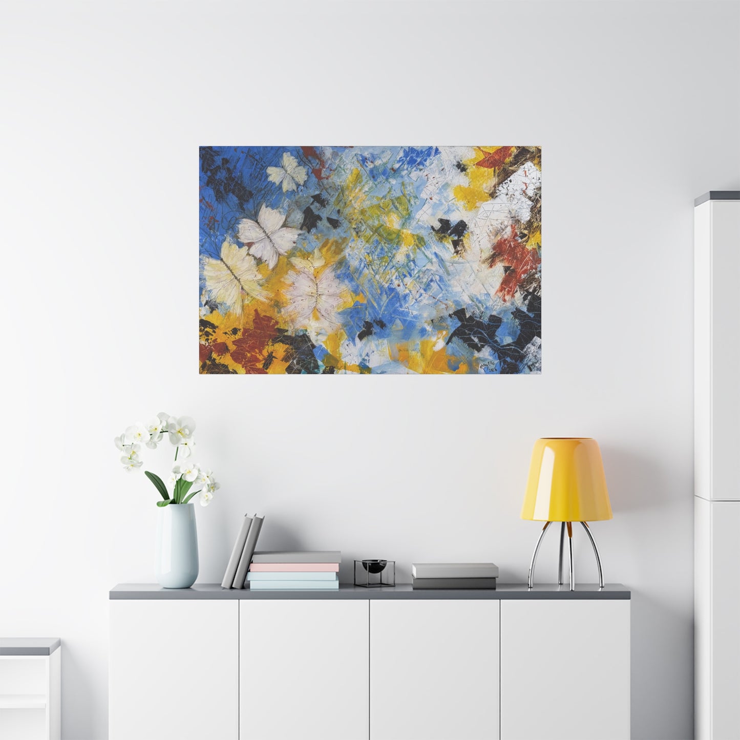 Flight Through Chaos - Abstract Canvas Wall Art (Full Bleed)