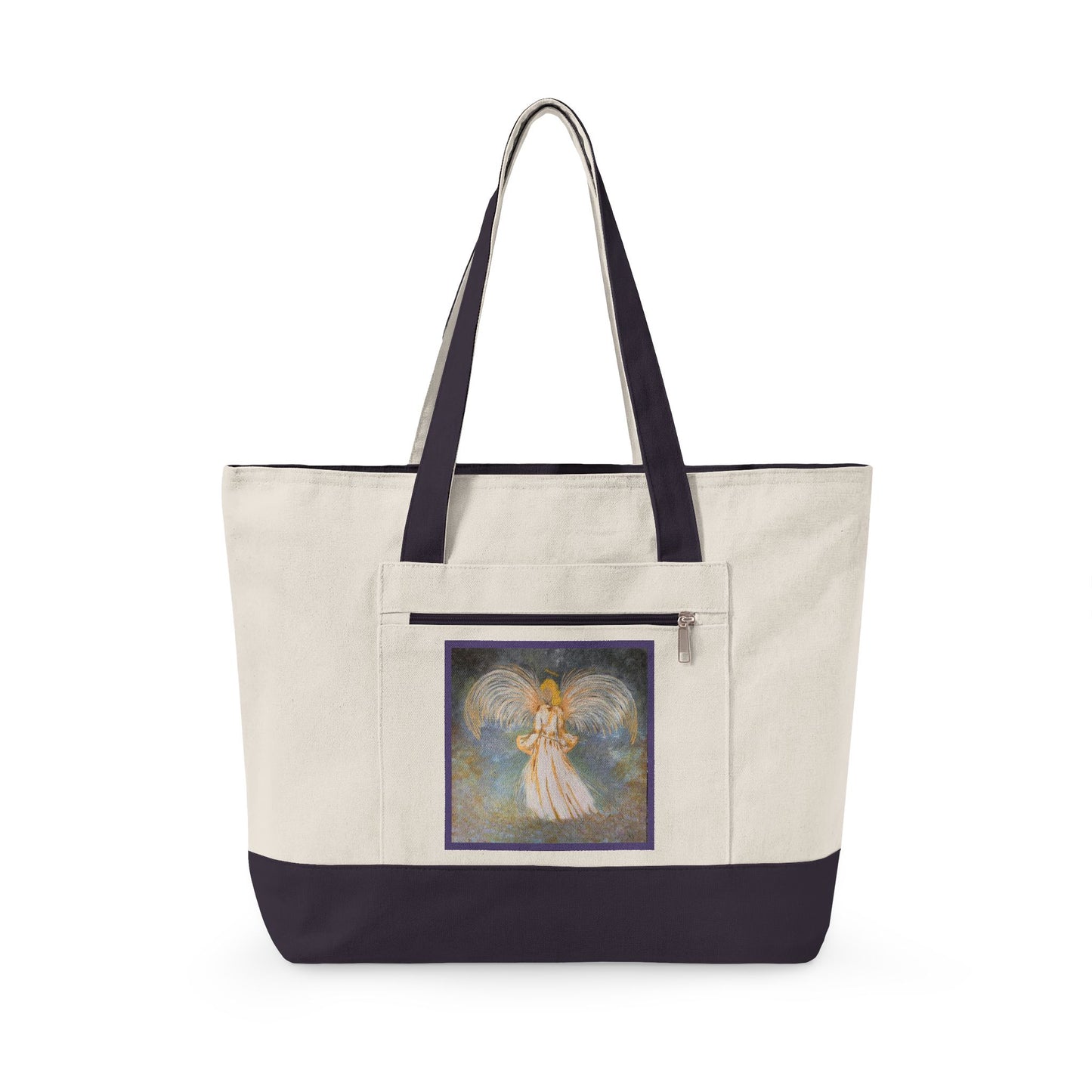 Zippered Canvas Tote