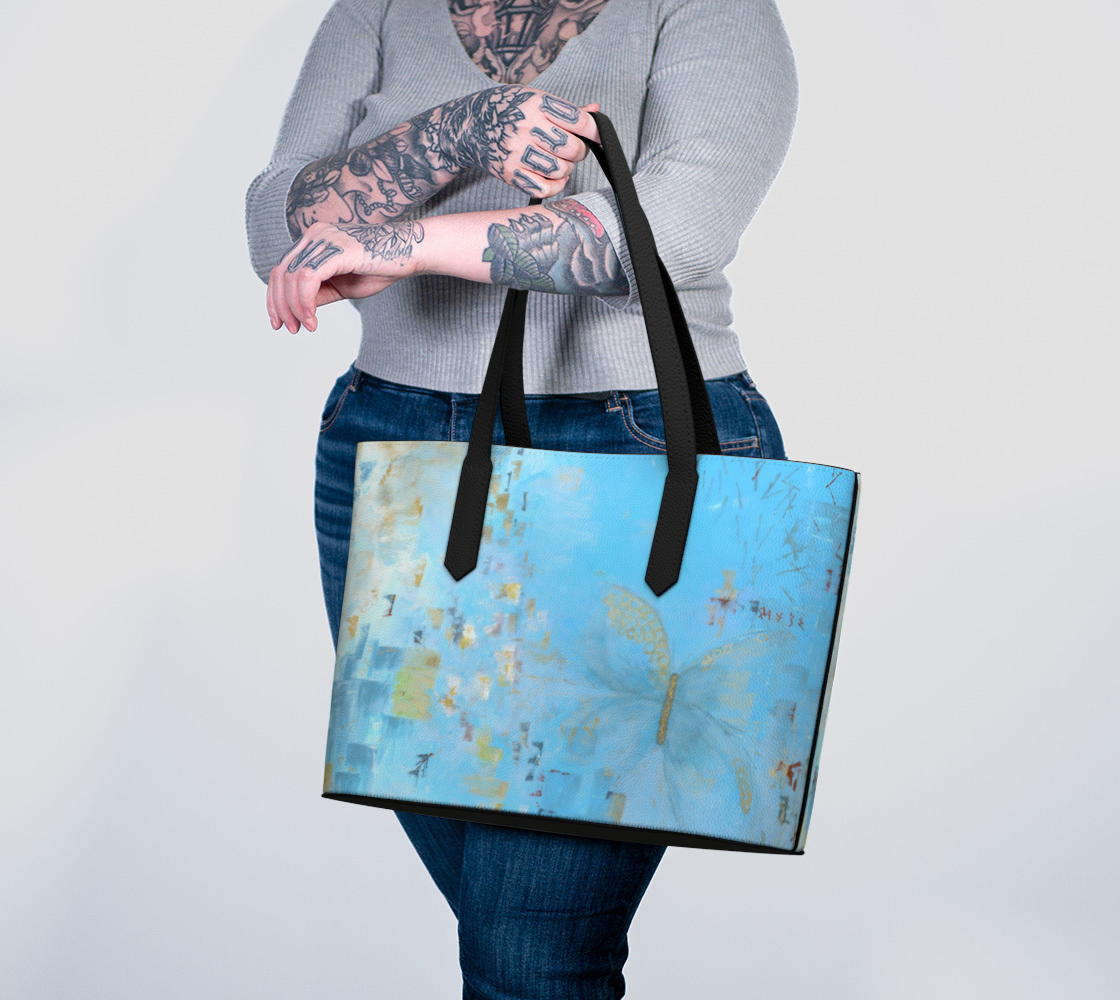 Out of the Ruins — Vegan Leather Tote Bag