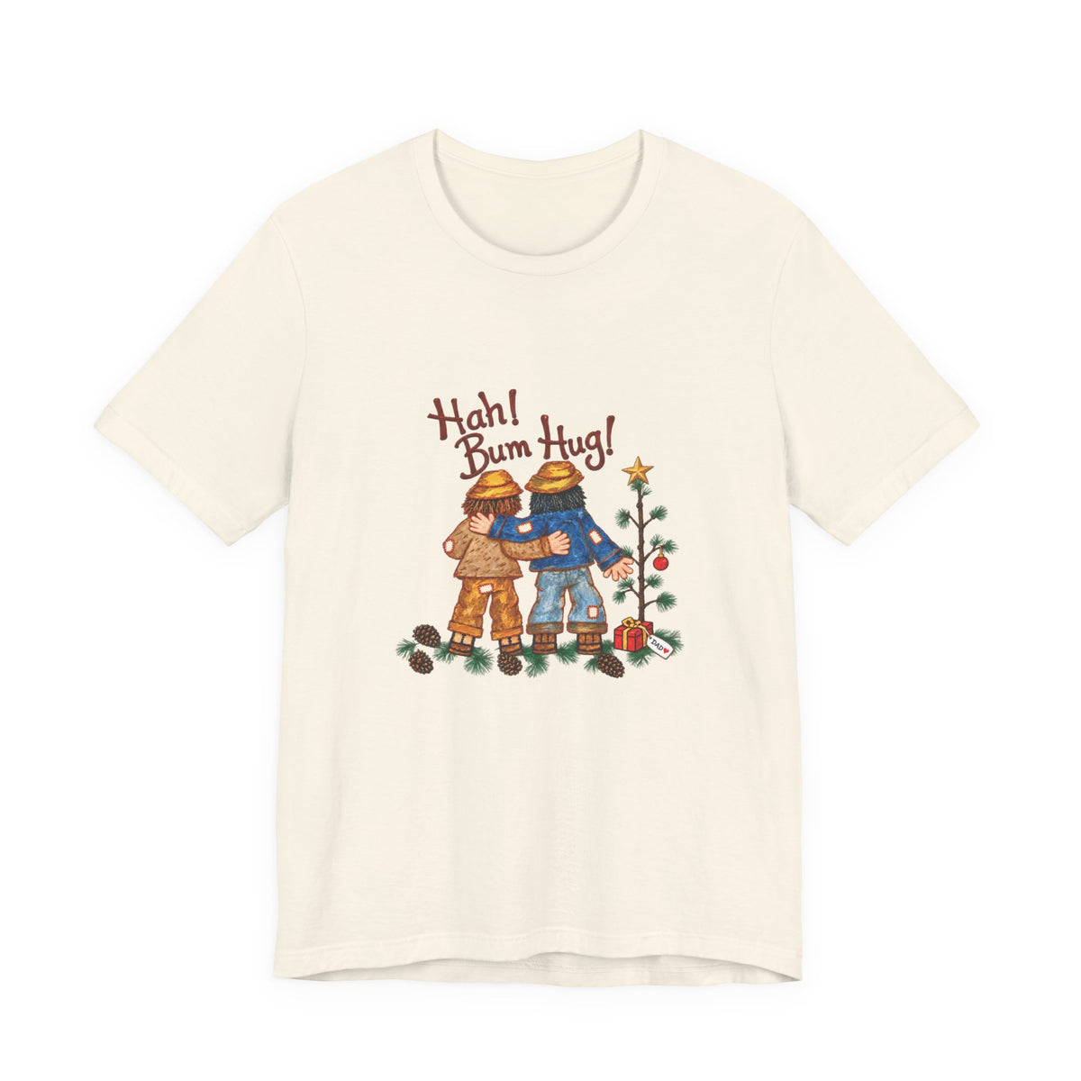 Hah! Bum Hug! Christmas Art T-Shirt | Ellis Art Studio