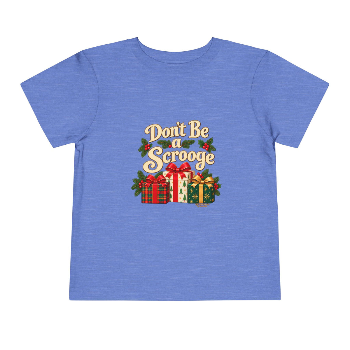 Don't Be A Scrooge - Toddler Short Sleeve Tee - Dark Colors