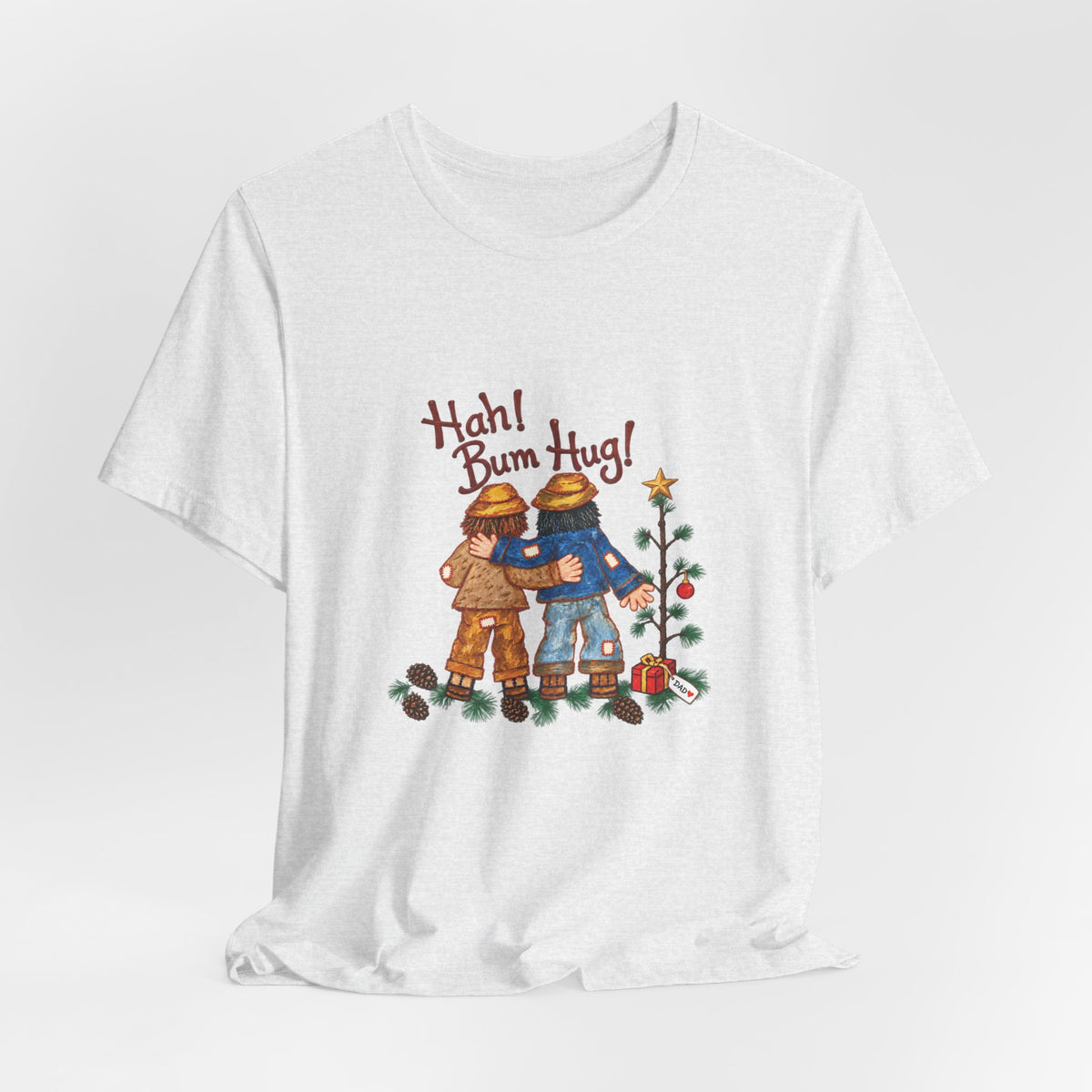 Hah! Bum Hug! Christmas Art T-Shirt | Ellis Art Studio