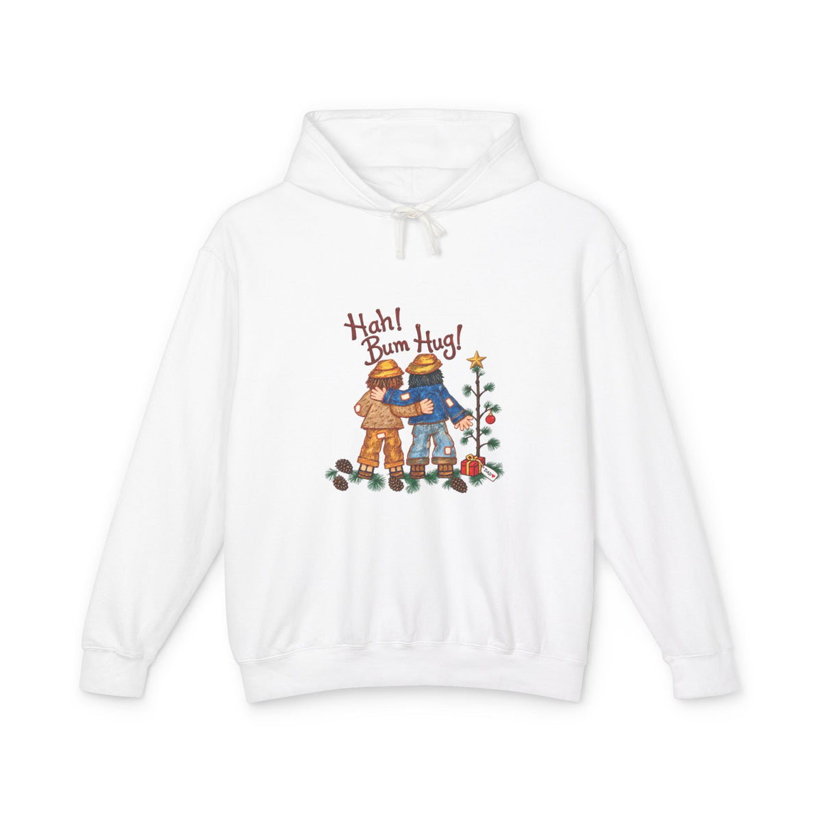 Hah! Bum Hug! Lightweight Christmas Hoodie | Ellis Art Studio