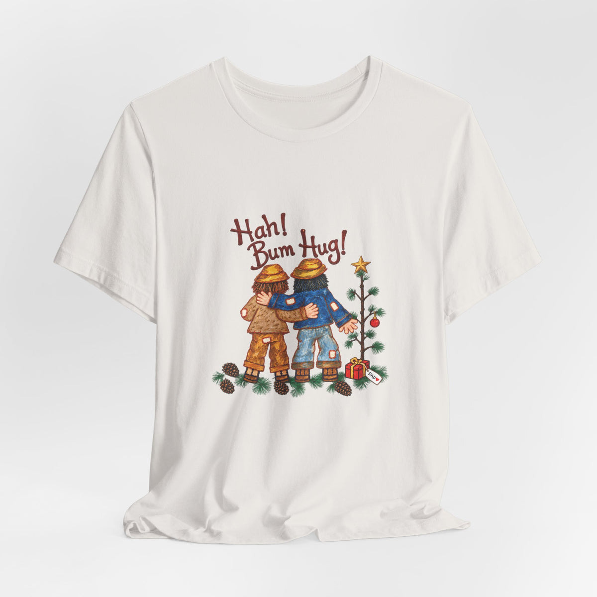 Hah! Bum Hug! Christmas Art T-Shirt | Ellis Art Studio
