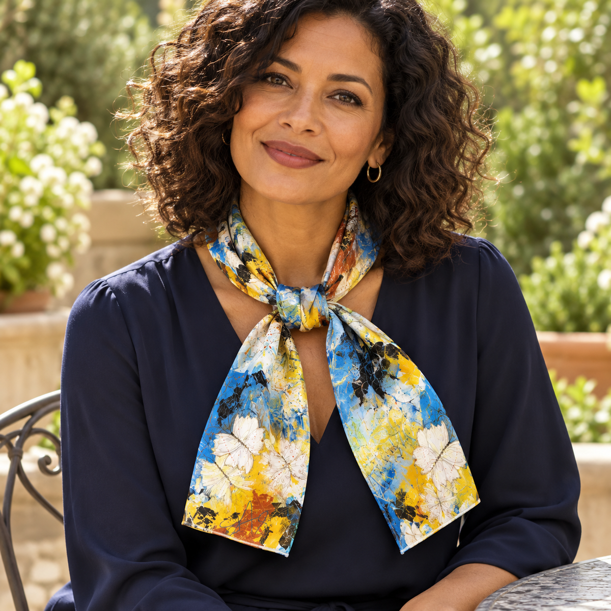 Flight Through Chaos — Silk Charmeuse Scarf