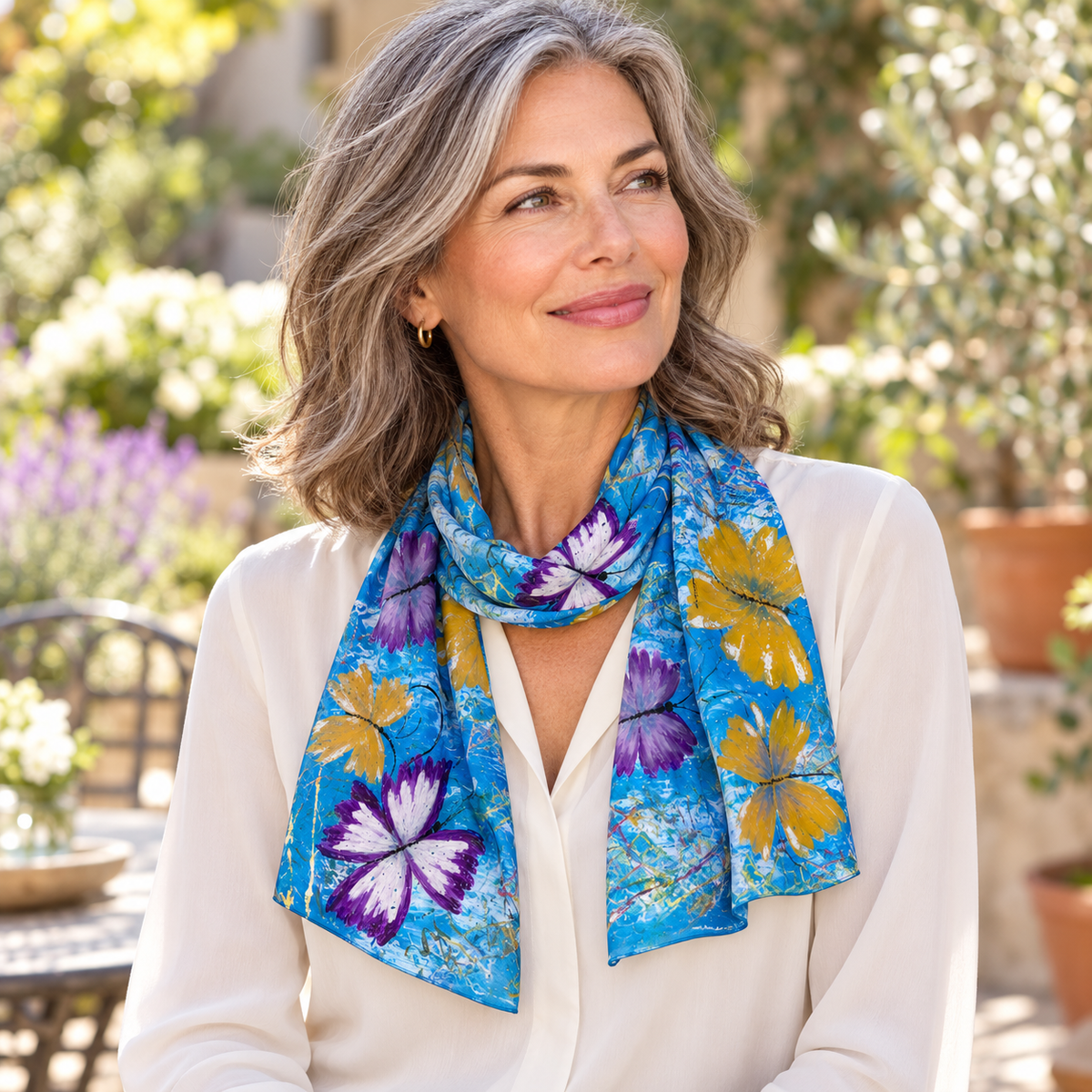 Where Joy Takes Flight — Silk Charmeuse Scarf