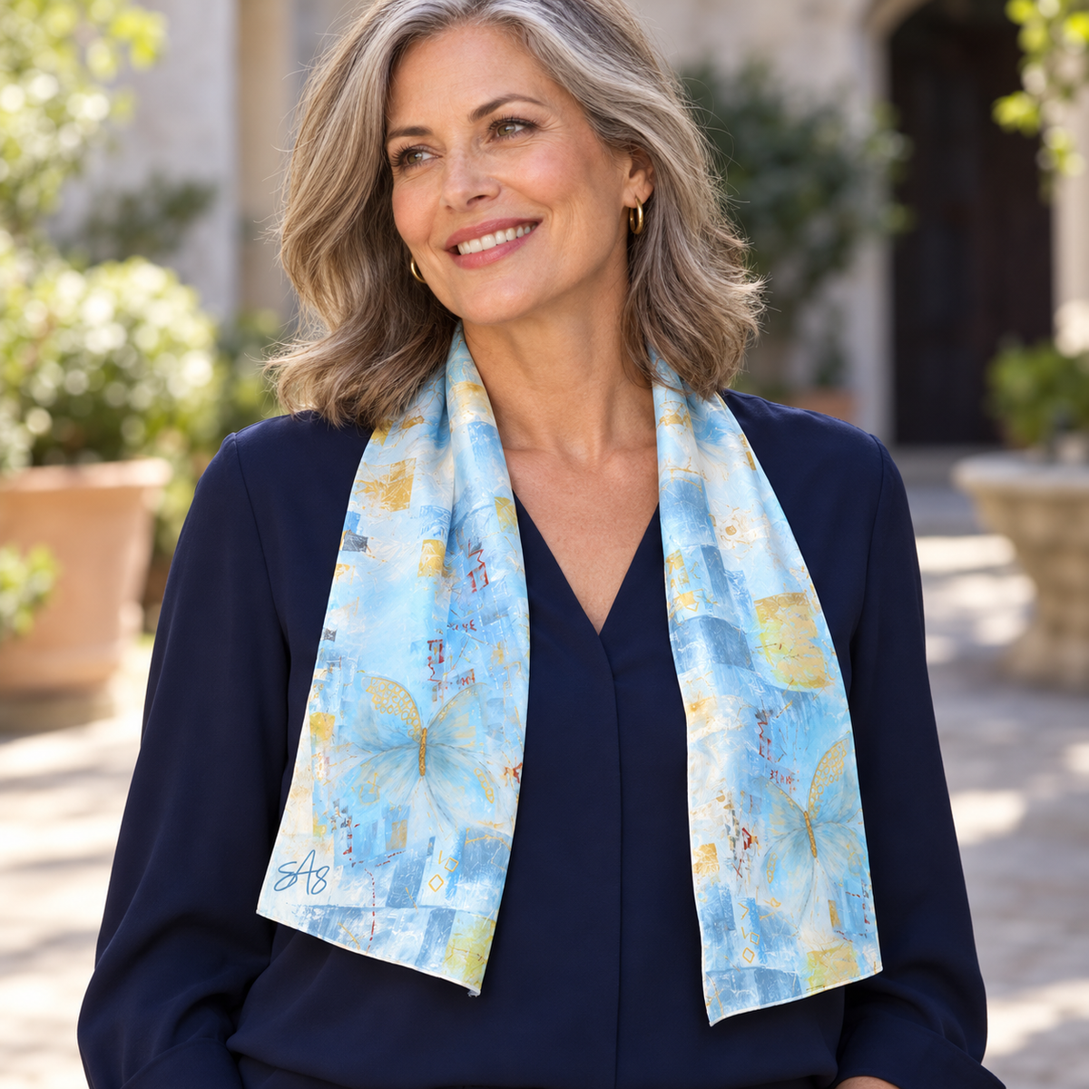 Out of the Ruins — Silk Charmeuse Scarf